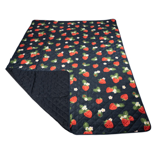 Summerhouse by Navigate Strawberries & Cream Large Quilted Picnic Blanket